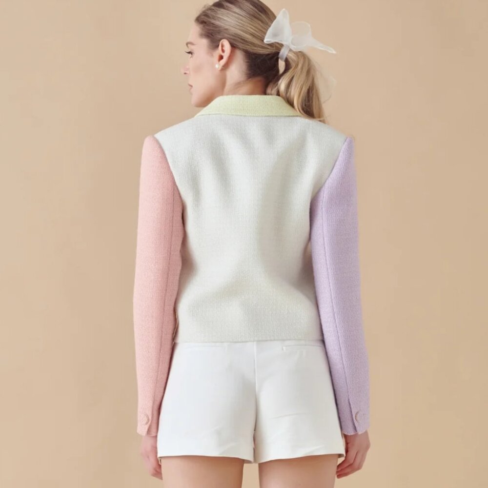 Endless Rose Colorblock Cropped Jacket - Picture 5 of 6
